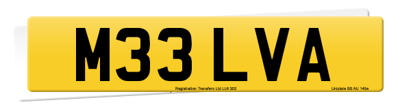 Registration number M33 LVA